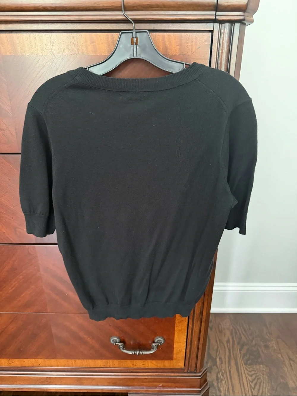 J. Crew Black Short Sleeve Tippi Knit Top